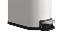 Poubelle de cuisine Garvee 50 L (13 gal) en métal avec couvercle, antirouille, fermeture amortie, idéale pour les petites cuisines, blanche, compacte, avec poignée