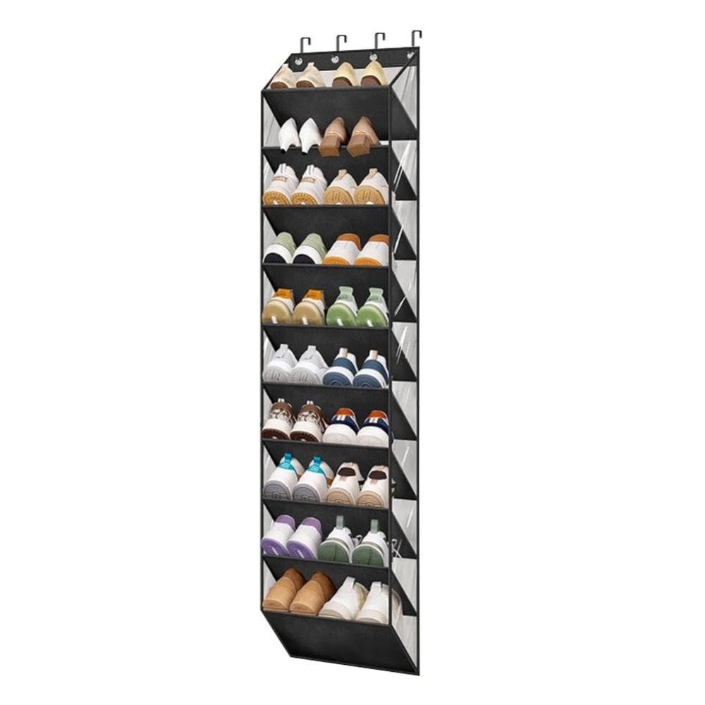 Rangement à chaussures Garvee, 10 niveaux avec 4 crochets métalliques, à suspendre à la porte, pour chambre et couloir, capacité de 20 paires, matériau durable