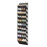 Rangement à chaussures Garvee, 10 niveaux avec 4 crochets métalliques, à suspendre à la porte, pour chambre et couloir, capacité de 20 paires, matériau durable