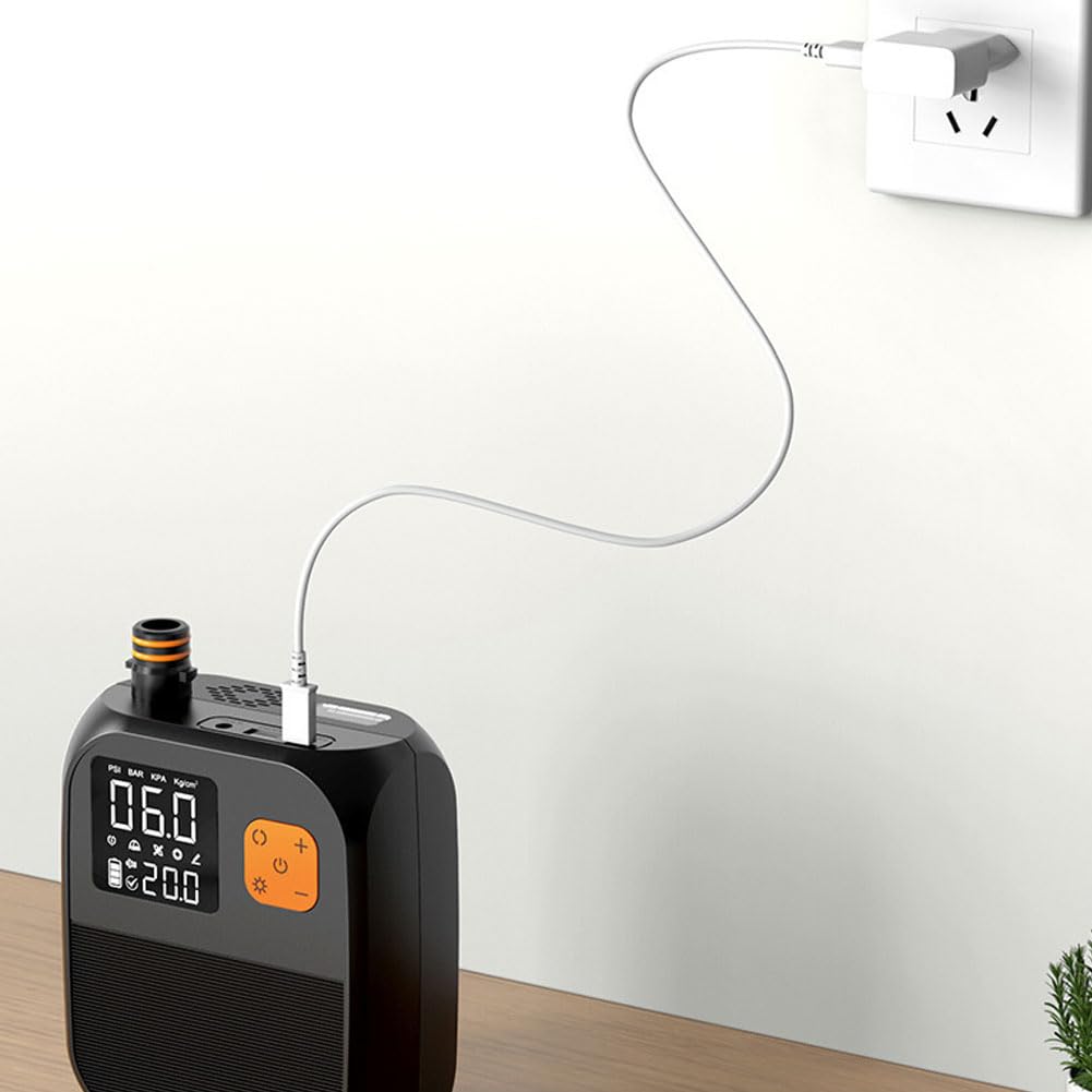 Pompe à air Garvee 80W rechargeable avec batterie et lampe LED 8000mAh pour voiture, SUP, kayak, camping et activités de plein air