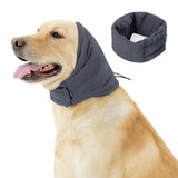Cache-oreilles souples Garvee pour chien avec réduction du bruit et bandeau apaisant pour animaux de compagnie, gris foncé