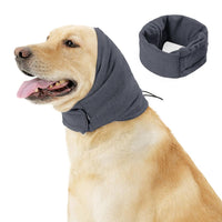 Cache-oreilles souples Garvee pour chien avec réduction du bruit et bandeau apaisant pour animaux de compagnie, gris foncé