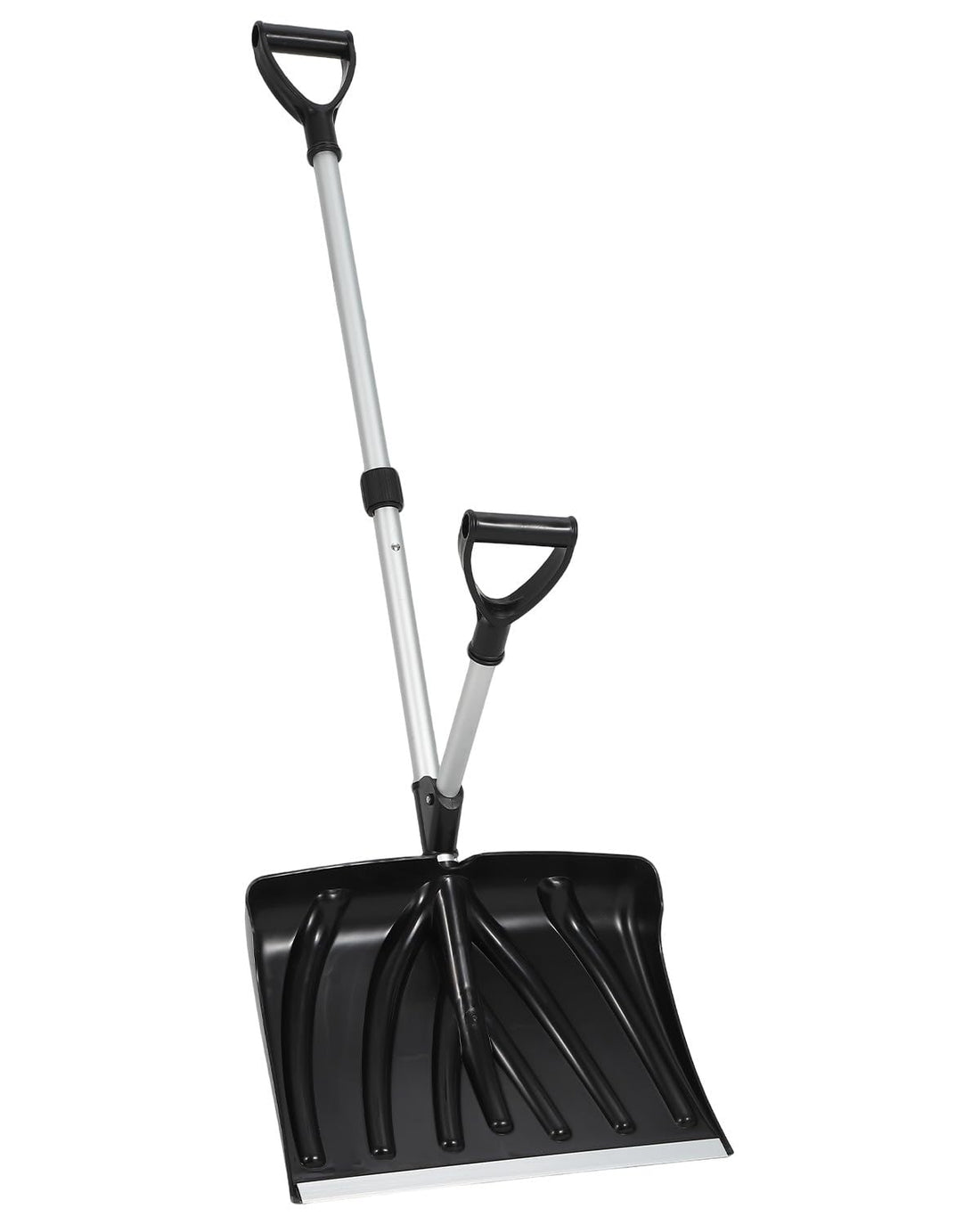 Pelle à neige Garvee 45,7 x 33 cm (18 x 13 pouces) avec manche ergonomique et léger en aluminium, lame en aluminium et anneau en D. Idéale pour les allées et les jardins.