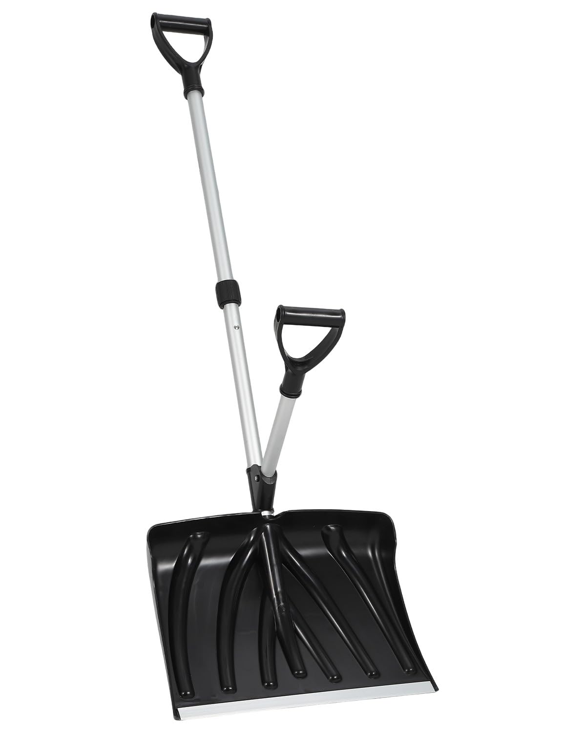 Pelle à neige Garvee 45,7 x 33 cm (18 x 13 pouces) avec manche ergonomique et léger en aluminium, lame en aluminium et anneau en D. Idéale pour les allées et les jardins.