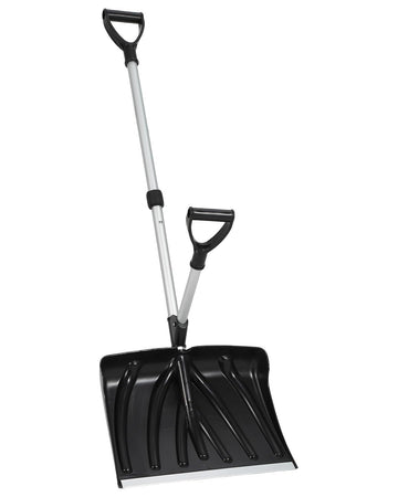 Pelle à neige Garvee 45,7 x 33 cm (18 x 13 pouces) avec manche ergonomique et léger en aluminium, lame en aluminium et anneau en D. Idéale pour les allées et les jardins.