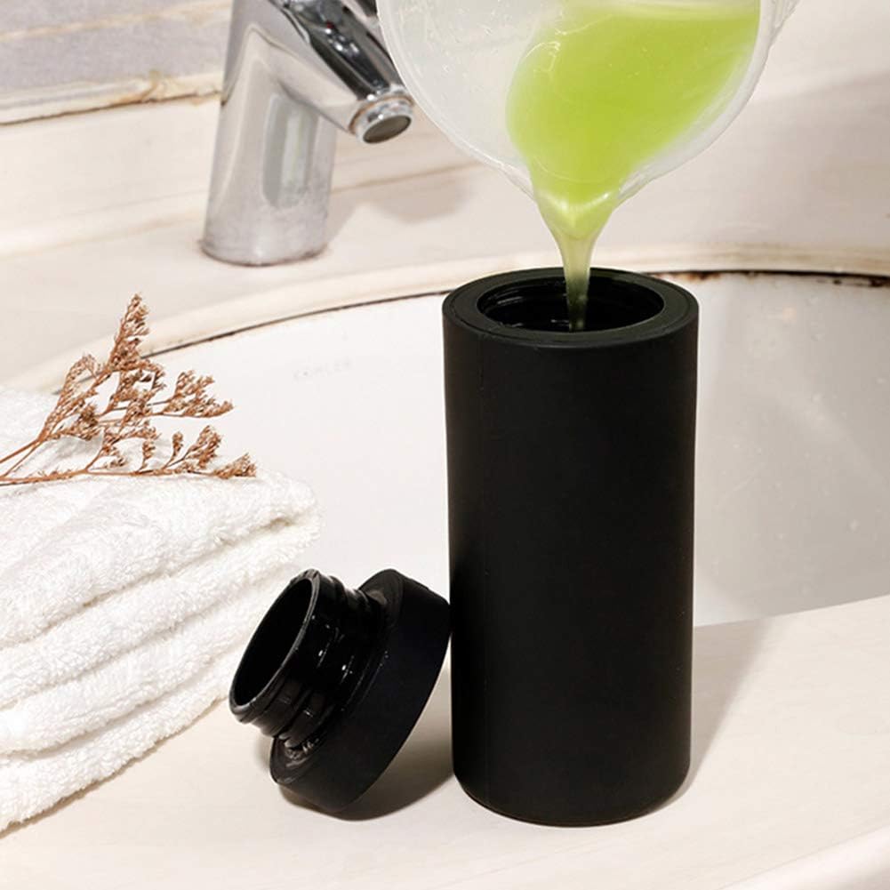 Distributeur de liquide vaisselle rechargeable Garvee, bouteille en silicone avec séparateur pour cuisine et salle de bain, blanc, facile à presser