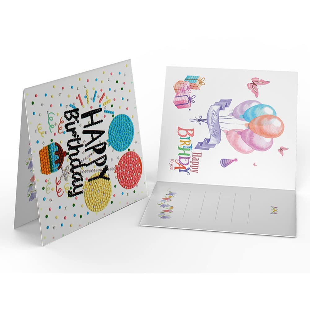 Cartes de peinture diamant 5D à faire soi-même Garvee, 12 pièces, cartes de vœux, cadeau créatif pour femmes, cartes de vœux d'anniversaire, cartes de remerciement pour les fêtes, pour la famille, les amis et les amoureux