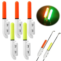 Garvee Lot de 5 bâtons lumineux de pêche à LED, étanches, fonctionnant sur piles, indicateur de touche type 425 pour la pêche de nuit
