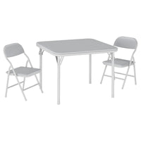 Ensemble table et chaises pliantes 3 pièces Garvee pour enfants, pliable, en cuir PU, structure en métal, léger, idéal pour la salle de jeux et le camping, multicolore
