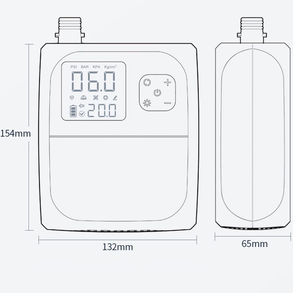 Pompe à air Garvee 80W rechargeable avec batterie et lampe LED 8000mAh pour voiture, SUP, kayak, camping et activités de plein air