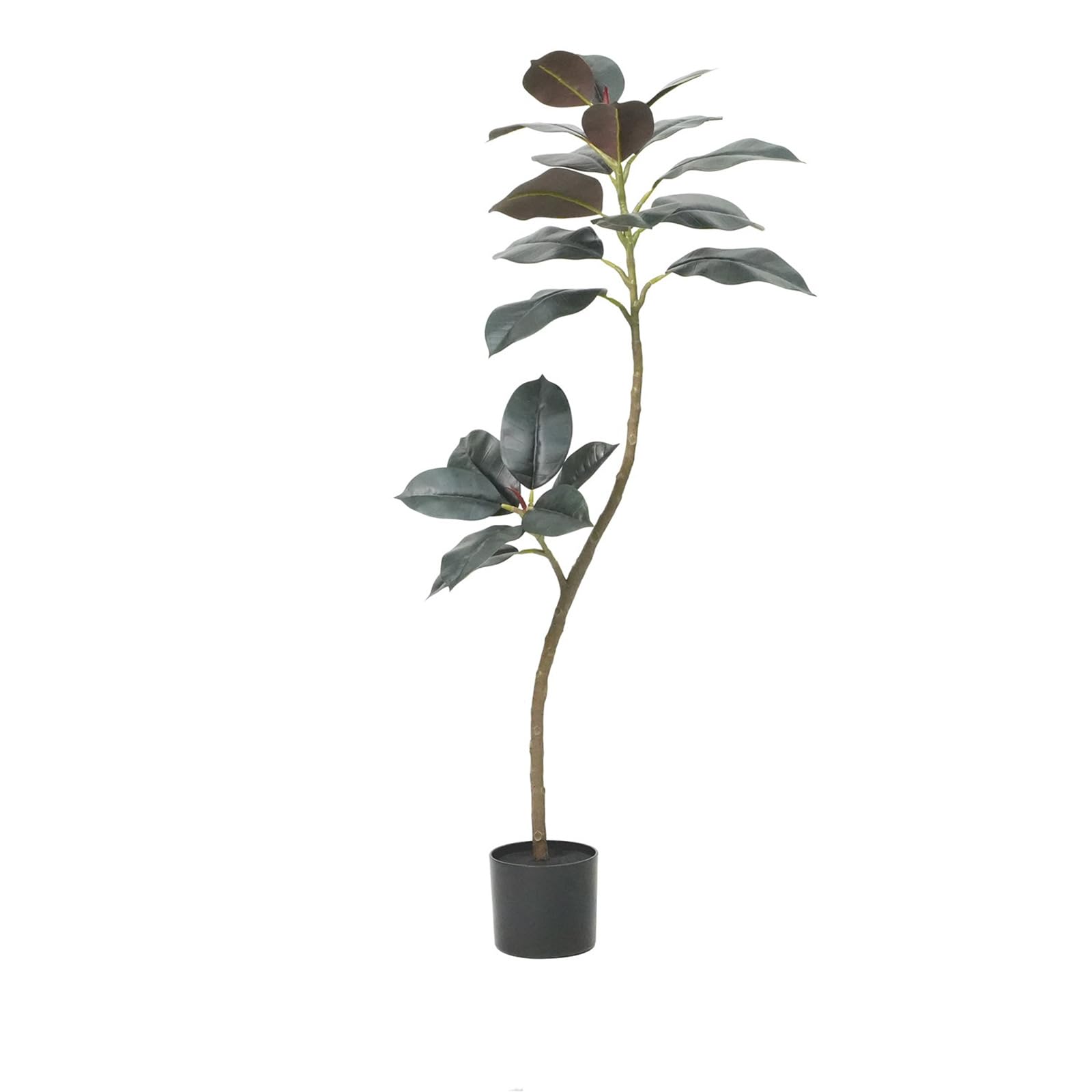 Ensemble de 2 arbres artificiels Garvee, décoration intérieure, feuilles réalistes, entretien facile, plastique, design moderne, pour bureau et salon, vert
