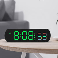 Garvee Réveil numérique 16, 5 cm LED avec affichage de la température, luminosité réglable, fonctionne sur piles, horloge de chevet