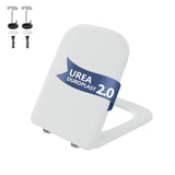Garvee Abattant WC blanc avec siège enfant intégré, fermeture douce, UF Duroplast, déclipsage rapide, pour salle de bain familiale, 46,4 × 35,9 cm - Blanc