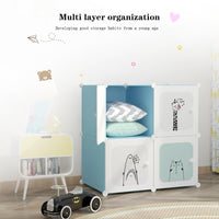 Organisateur de garde-robe modulaire Garvee pour enfants, 12 cubes, rose, à monter soi-même, pour chambre et couloir, gain de place, robuste et polyvalent