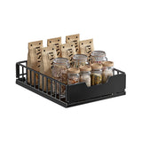 Garvee Organisateur De Cabinet Coulissant En Acier Carboné, Tiroirs Sans Perçage, Grande Capacité, Pour Cuisine Et Bureau, Installation Flexible, Noir - 