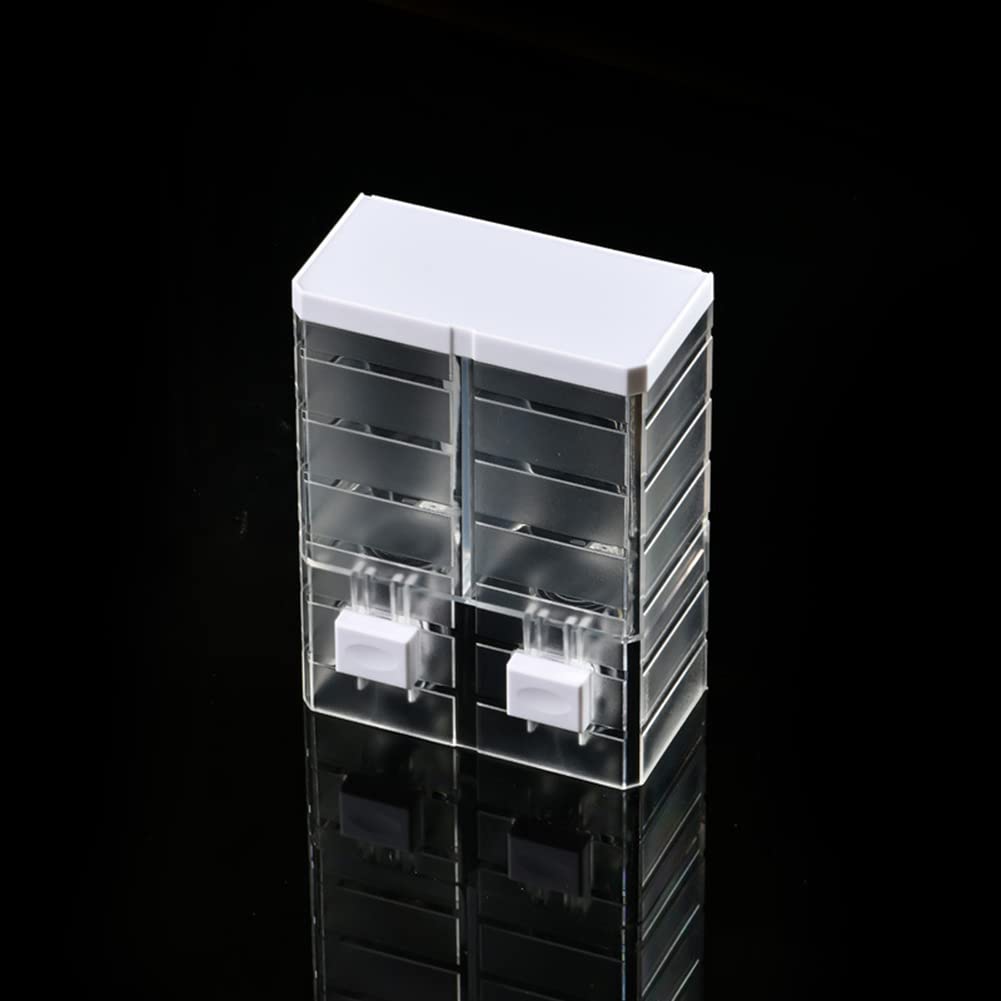 Distributeur de savon liquide manuel Garvee 500 ml, double tête, fixation murale, plastique transparent, pour salle de bain ou hôtel.