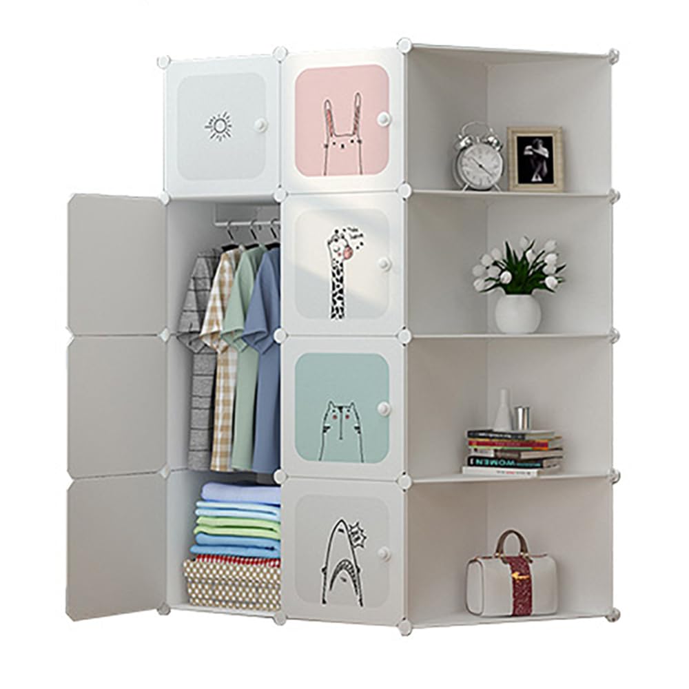 Armoire enfant Garvee, modulable, empilable, robuste et imperméable, 35,5 x 35,5 x 35,5 cm