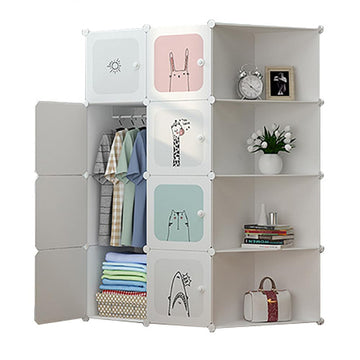 Armoire enfant Garvee, modulable, empilable, robuste et imperméable, 35,5 x 35,5 x 35,5 cm