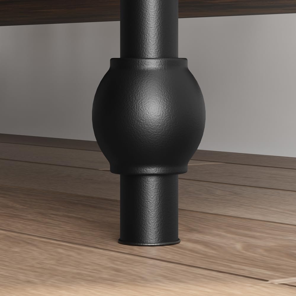 Garvee Console étroite 109 cm à 3 niveaux, étagères effet bois gris rustique, structure métallique, pour salon, couloir et chambre