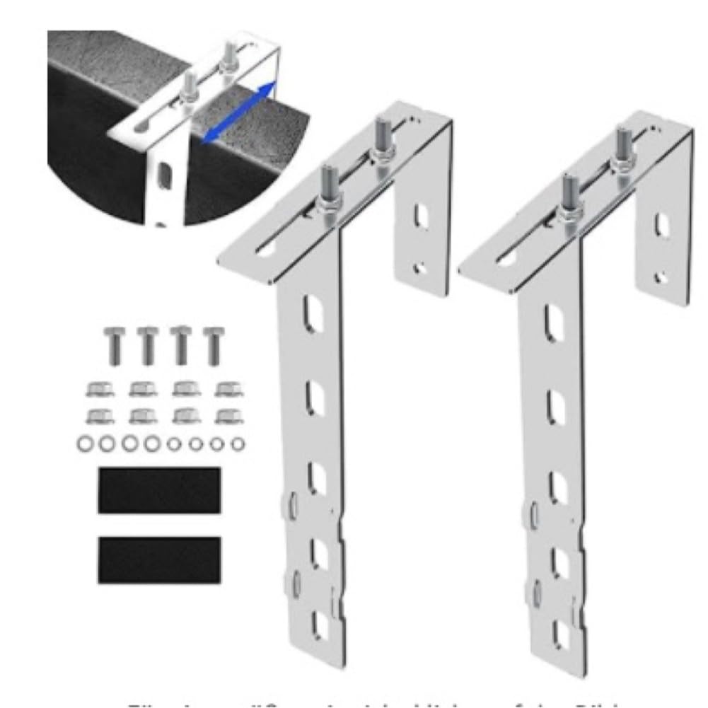 Kit de fixation Garvee pour panneaux solaires, en acier inoxydable, compatible avec les balcons et les balustrades en PVC, résistant aux intempéries et facile à installer.