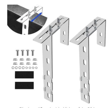 Kit de fixation Garvee pour panneaux solaires, en acier inoxydable, compatible avec les balcons et les balustrades en PVC, résistant aux intempéries et facile à installer.