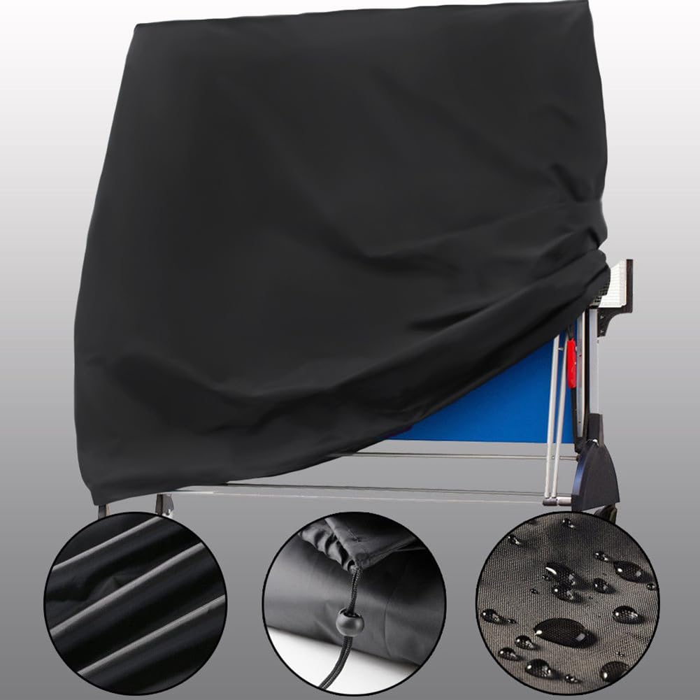 Housse de ping-pong Garvee 155 x 75 x 144 cm, imperméable, protection UV, couleur argent, pour table de ping-pong d'intérieur et d'extérieur