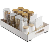 Organisateur de tiroir Garvee en métal, silencieux et robuste, pour cuisine et salle de bain, 26 x 37 x 8 cm, blanc