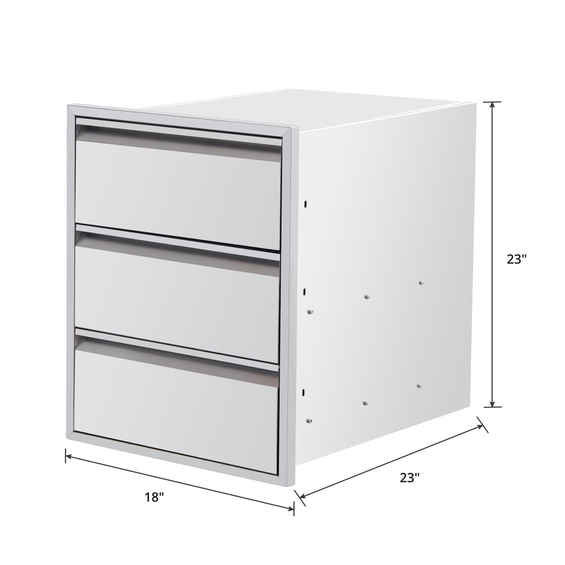 Tiroirs de cuisine extérieure Garvee en acier inoxydable – Station de grillade robuste à 3 niveaux pour jardin, terrasse, camping et cuisine extérieure