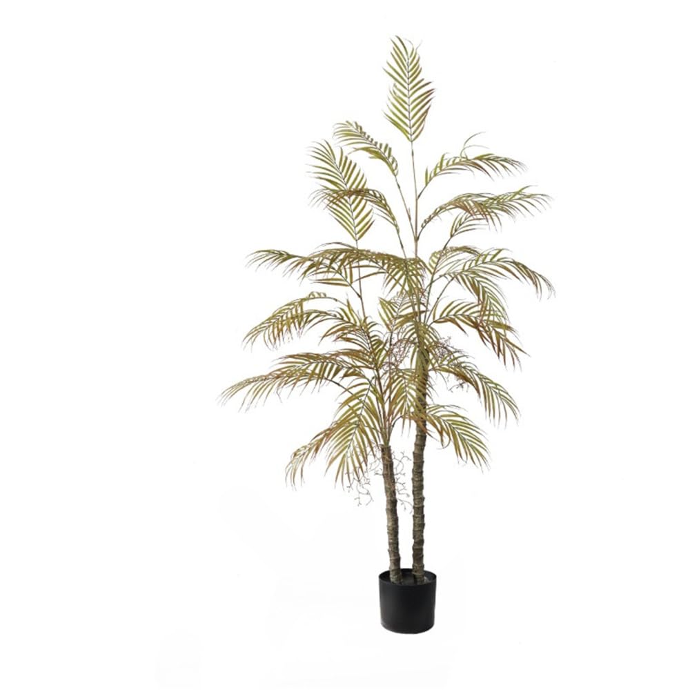 Palmier artificiel d'Arec Garvee 120/150 cm, réaliste, souple, en polyester, facile d'entretien, intérieur/extérieur, salon, bureau, vert