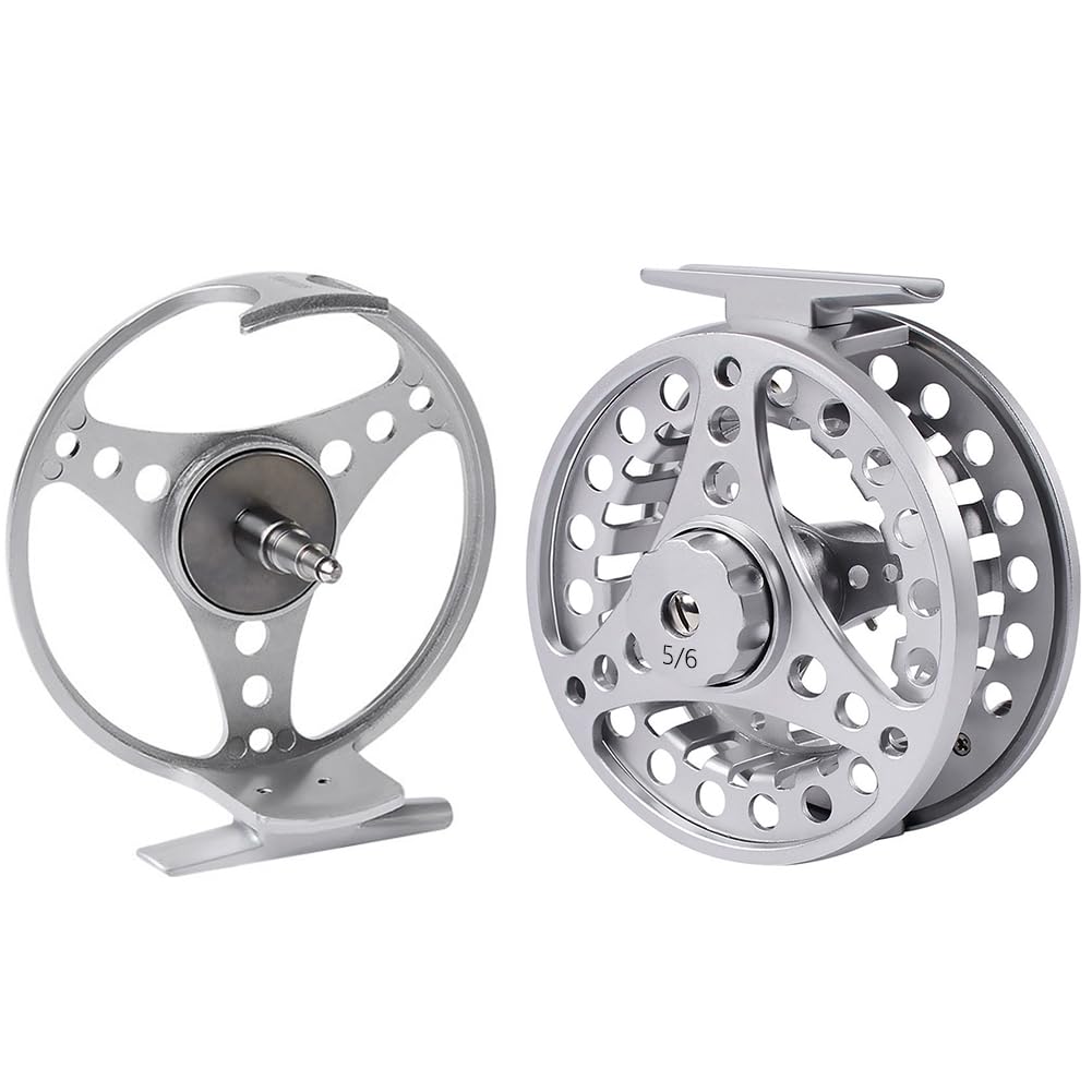 Moulinet de pêche à la mouche Garvee 2+1BB en aluminium CNC, fonctionnement fluide et précis, pour la truite, le brochet et la carpe, couleur argent.