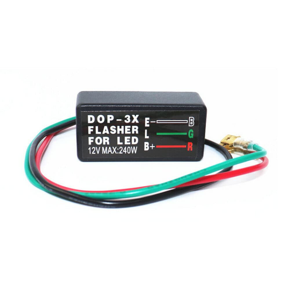 Interrupteur de clignotant universel Garvee à 4 broches avec LED et bascule pour camping-car, 4x4, camion, tracteur, bateau, moto, en plastique, étanche IP67