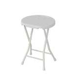 Tabouret/chaise pliant Garvee avec poignée, capacité de charge de 272 kg, pieds antidérapants, structure en acier pour le camping et la cuisine, léger et compact, noir