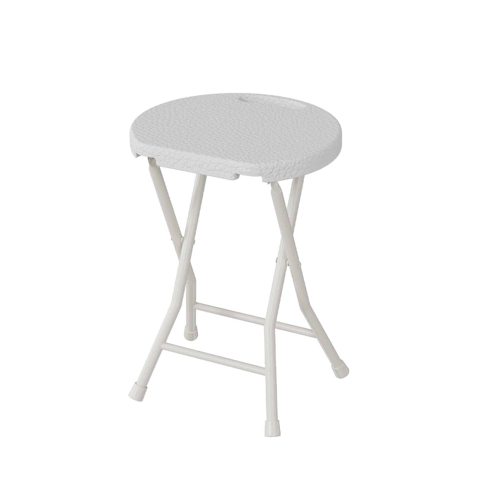Tabouret/chaise pliant Garvee avec poignée, capacité de charge de 272 kg, pieds antidérapants, structure en acier pour le camping et la cuisine, léger et compact, noir