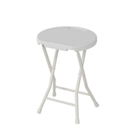 Tabouret/chaise pliant Garvee avec poignée, capacité de charge de 272 kg, pieds antidérapants, structure en acier pour le camping et la cuisine, léger et compact, noir