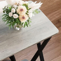 Console étroite Garvee, 2 niveaux, style industriel, bois MDF et métal, pour salon et entrée, 85 cm (L) x 30 cm (l) x 81 cm (H), noire