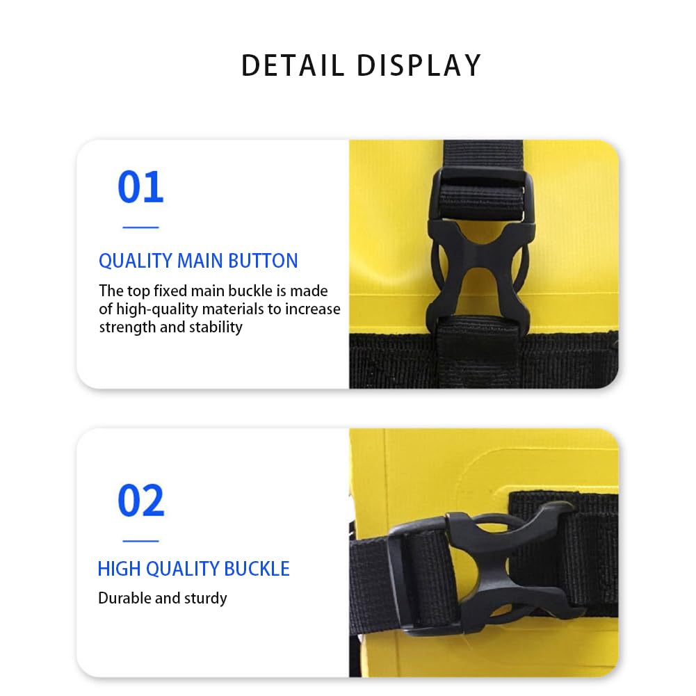 Sacoche moto Garvee avec barre de protection, étanche IPX6, 8 L, jaune, pour cadres de moto et utilisation tout-terrain