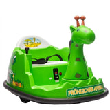 Garvee Voiture Auto-Tamponneuse Électrique pour Enfants 6 V, Design Girafe, Vert, Éclairage LED et Musique, pour Enfants de 2 à 5 Ans - Vert