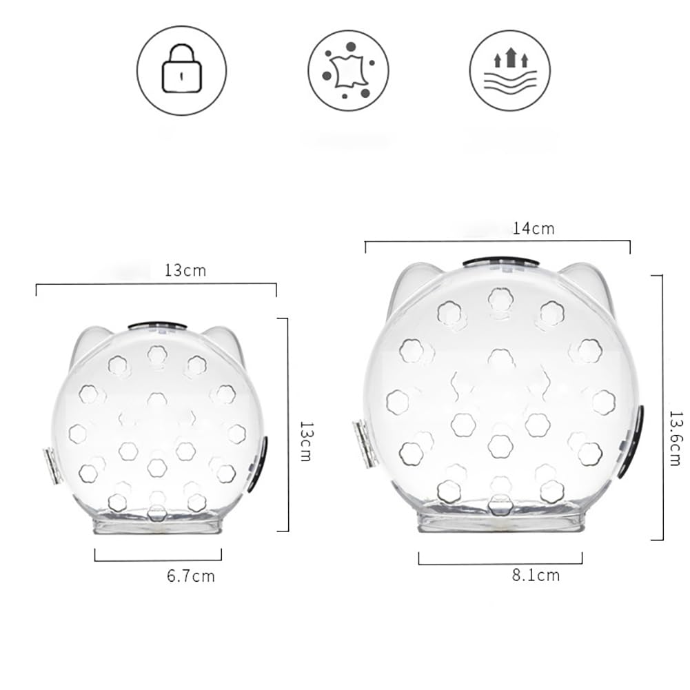 Garvee Casque transparent pour chat avec fonction de protection, respirant, léger en PET pour la convalescence et les soins, transparent et confortable