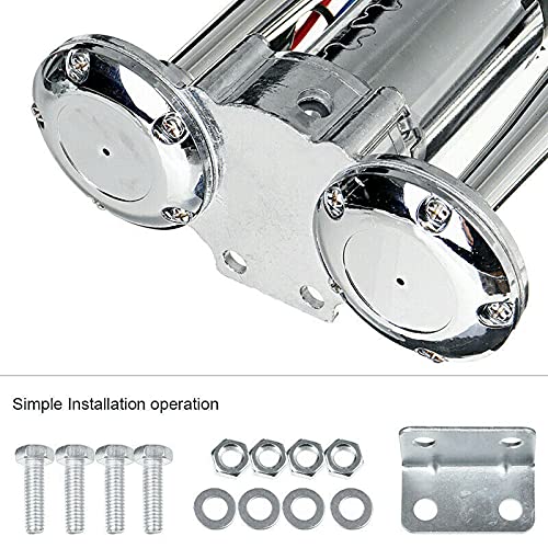 Klaxon pneumatique Garvee 600 dB à double tonalité et double trompette électrique pour camion, bateau et train (kit de haut-parleurs)