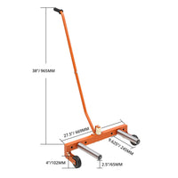 Chariot porte-roue Garvee pour pneus de camion, réglable, capacité 150 kg, rouleaux de 24 cm, rotation 360°, pour pneus de 16,5 à 62 cm de large, idéal pour garage et atelier, couleur orange