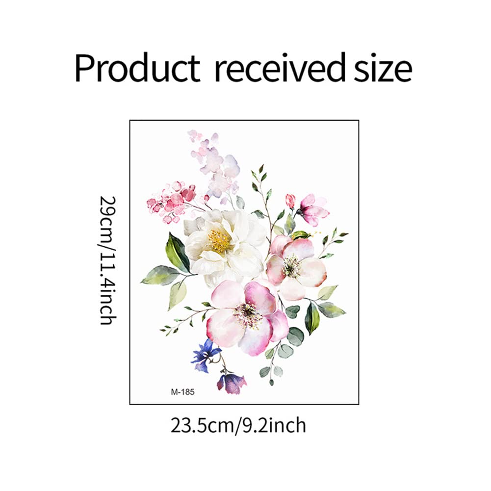 Garvee Cache-robinet de salle de bain , motif floral, autocollant, imperméable, facile à nettoyer, décoration de salle de bain