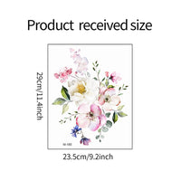 Cache-robinet de salle de bain Garvee, motif floral, autocollant, imperméable, facile à nettoyer, décoration de salle de bain