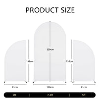 Ensemble de housses pour support de fond d'arche Garvee, double face, extensibles en spandex, infroissables, portables, 1,5 m et 2,2 m, pour mariage et fête.