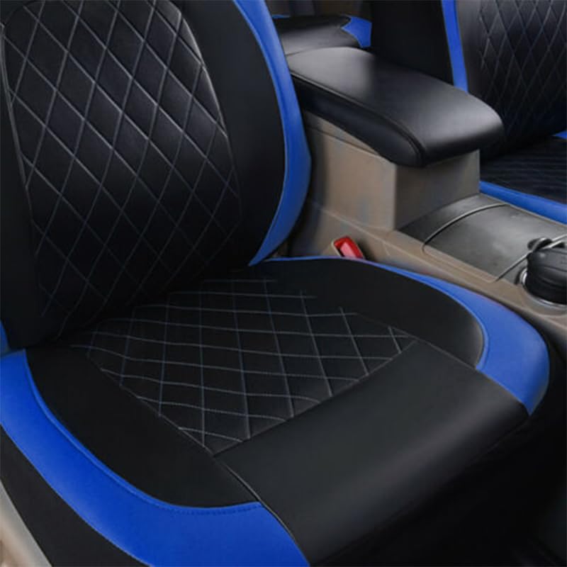 Ensemble de 9 housses de siège auto Garvee, imperméables et antidérapantes, en cuir PU, universelles pour voiture, camion et SUV, noires.