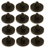 Garvee Lot de 12 butées en caoutchouc pour interrupteur de feu stop, compatibles avec la plupart des voitures. Compactes et faciles à installer, noires, 1,8 x 1,1 cm.