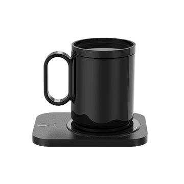 Chauffe-tasse Garvee avec tasse en céramique, 3 réglages de température, arrêt automatique après 8 h, noir, pour le bureau et la maison