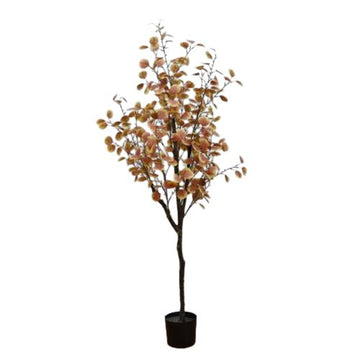 Eucalyptus artificiel Garvee de 1,8 m avec feuilles en soie, idéal pour le salon et l'extérieur, pot en plastique, feuillage d'automne, aspect réaliste, facile d'entretien.