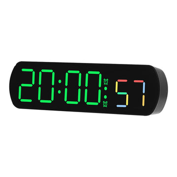 Garvee Réveil numérique 16, 5 cm LED avec affichage de la température, luminosité réglable, fonctionne sur piles, horloge de chevet