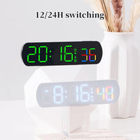 Garvee Réveil numérique 16, 5 cm LED avec affichage de la température, luminosité réglable, fonctionne sur piles, horloge de chevet
