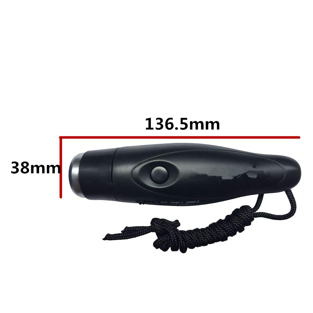 Sifflet électronique Garvee avec cordon, 3 tons, 125 dB, matériau ABS, pour le sport et les urgences, pratique, noir